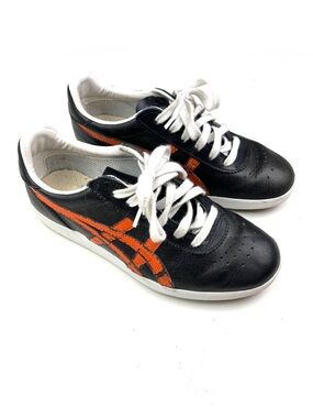 Onitsuka Tigers VICKKA MOSCOW HL216 Black/Orange Leather Sneakers Women’s size 7